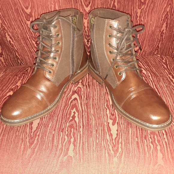 SONOMA BROWN ON BROWN MEN'S COMBAT BOOTS SIZE 9 M - Picture 2 of 9